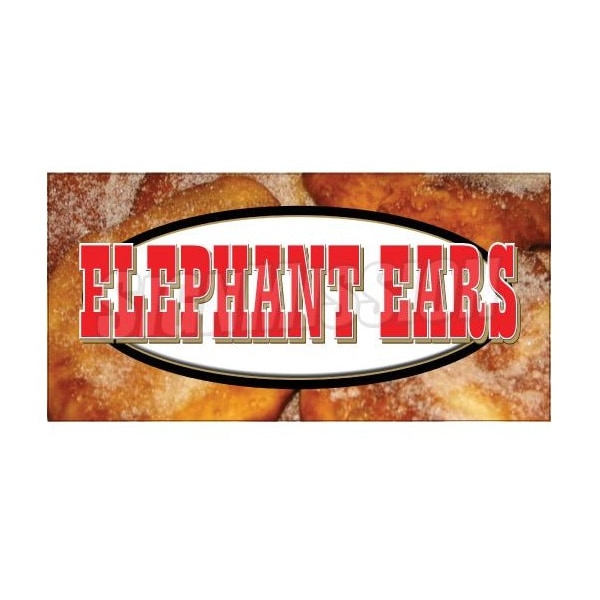 ELEPHANT EARS Concession Decal signs fried elephant ear cart trailer stand, D-DC-16-Elephant Ears